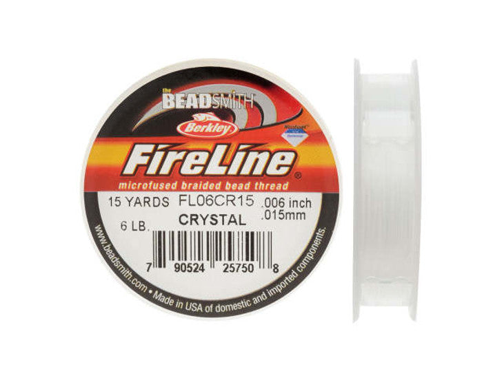 Crystal Fireline Thread 15 Yard Spool, 6LB TEST