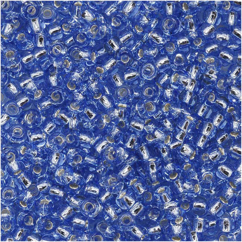 TOHO Bead Round 11/0 Silver-Lined Light Sapphire, 2.5-Inch Tube