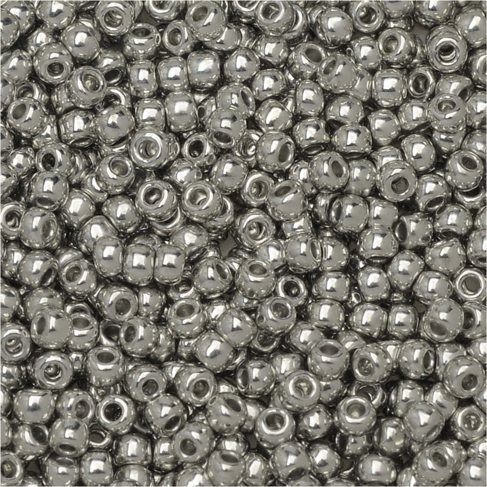 TOHO Bead Round 11/0 Silver-Plated, 2.5-Inch Tube