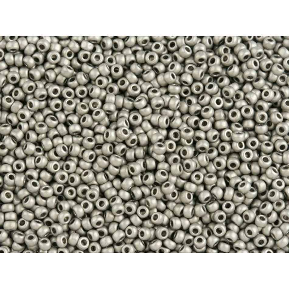 TOHO Bead Round 11/0 Matte Pewter, 2.5-Inch Tube