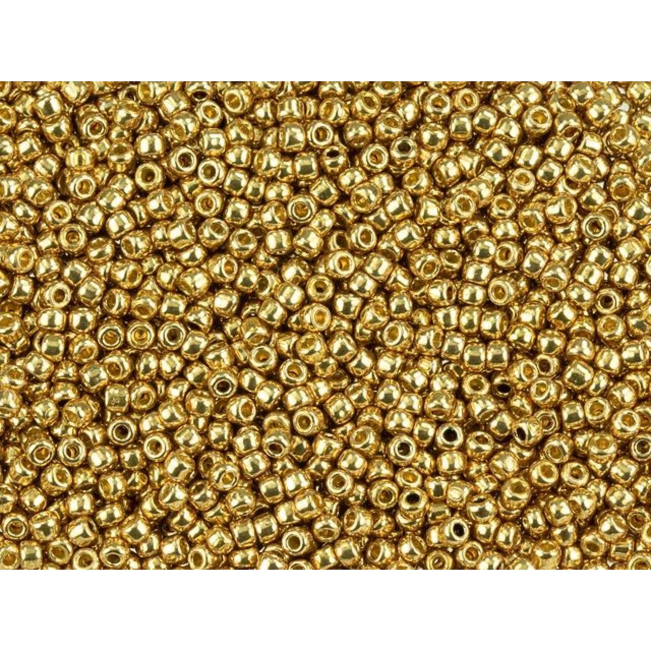 TOHO Round Bead 11/0 PermaFinish Galvanized Golden Fleece 2.5-Inch Tube