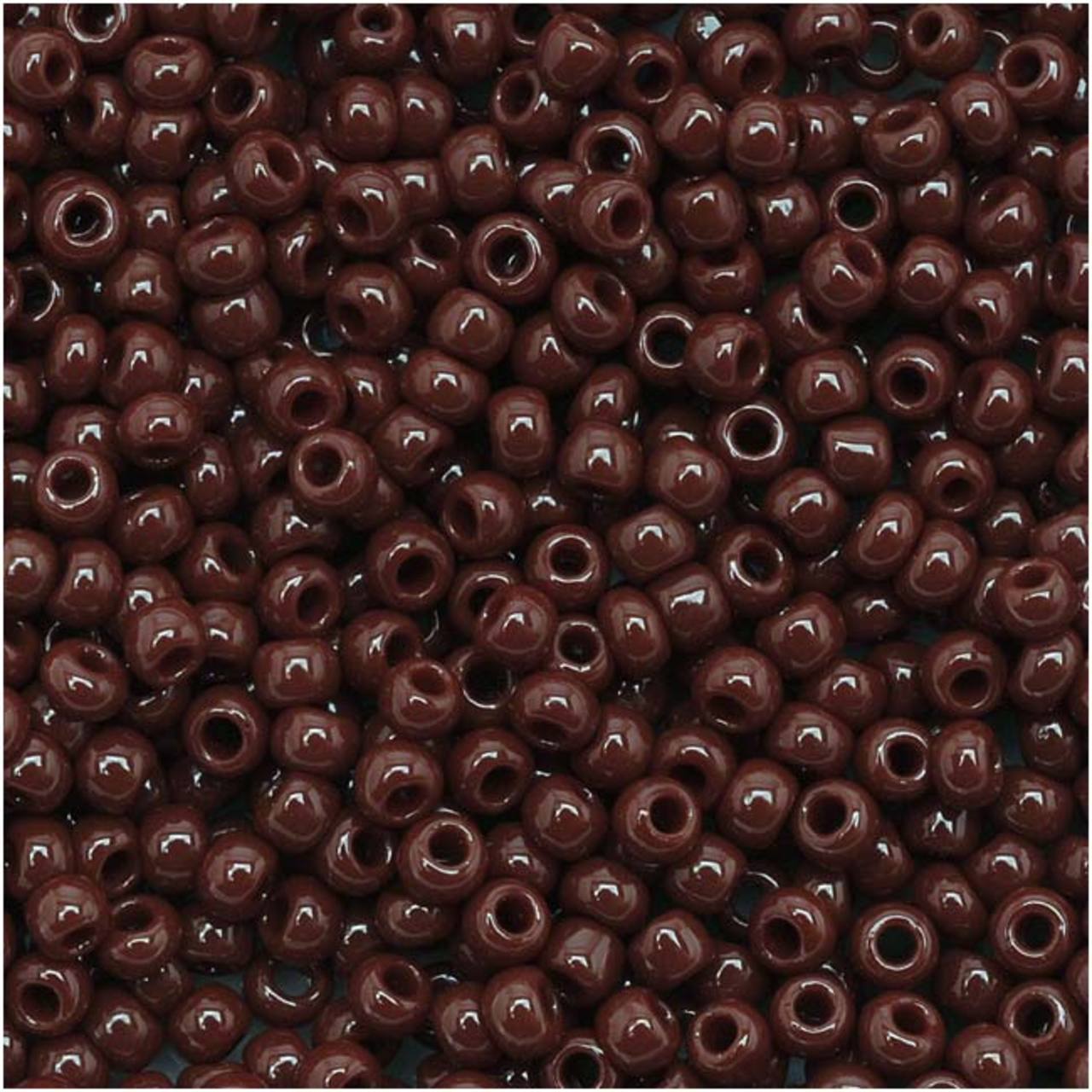 TOHO Bead Round 11/0 Opaque Red Brown, 2.5-Inch Tube