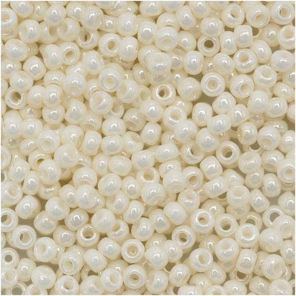 TOHO Bead Round 11/0 Opaque-Lustered Ivory, 2.5-Inch Tube