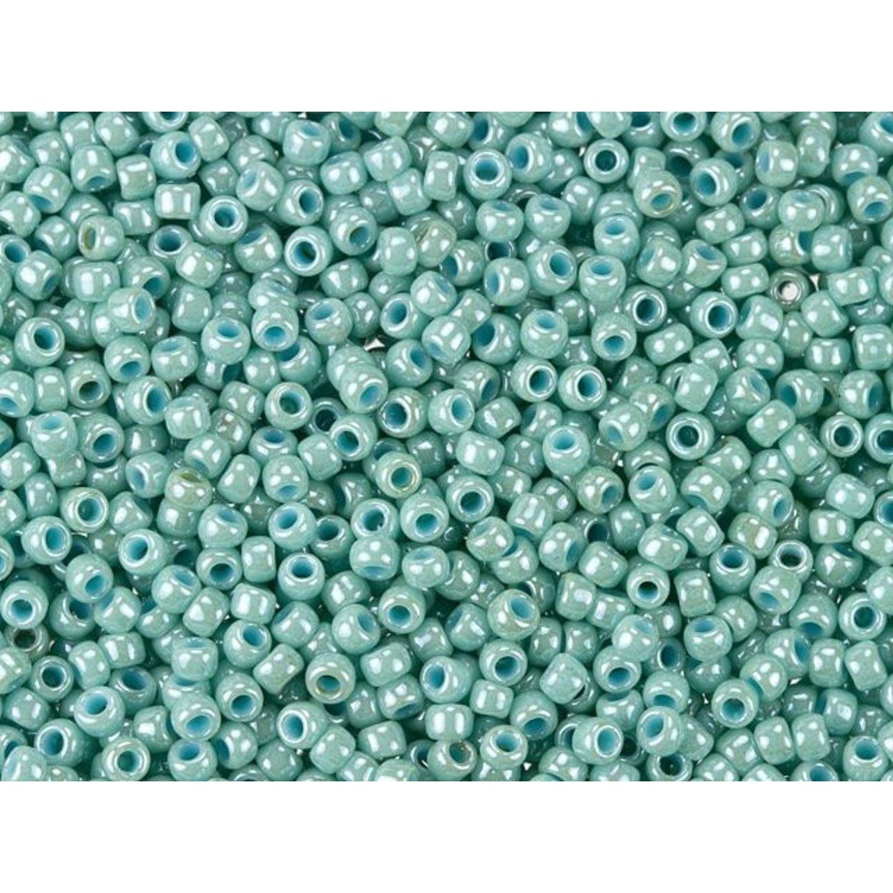 TOHO Bead Round 11/0 Lustered Opaque Lagoon, 2.5-Inch Tube