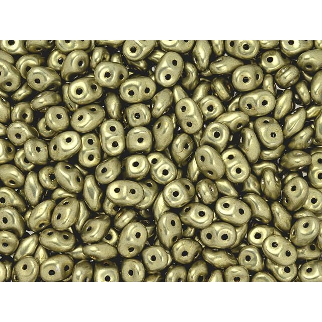 SuperDuo 2 x 5mm ColorTrends Saturated Metallic Limelight 2-Hole Seed Bead 2.5-Inch Tube