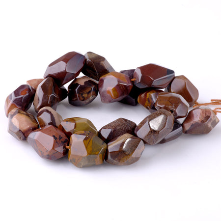 Autumn Leaf Jasper 10-20mm Freeform Nugget A Grade - 15-16 Inch