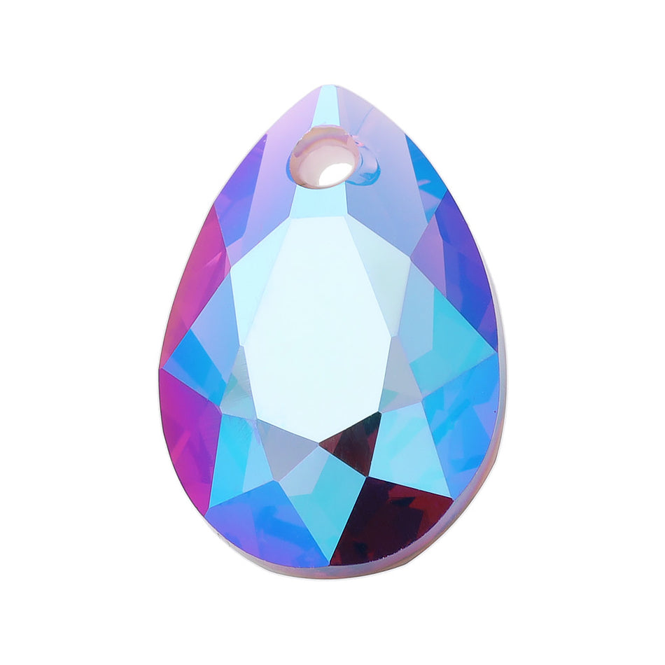 PRESTIGE Crystal 16mm Amethyst Shimmer Pear Cut Pendant - Style 6433