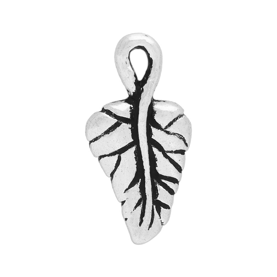 16mm Antique Silver Ivy Leaf Charm by TierraCast