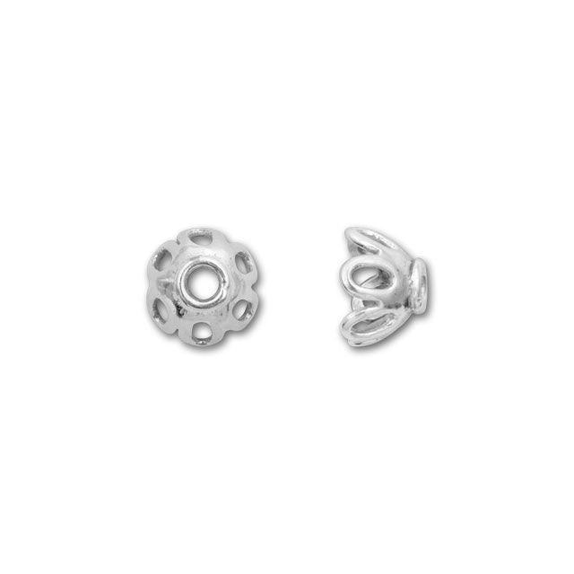 Bali Silver Open Oval Design Bead Cap