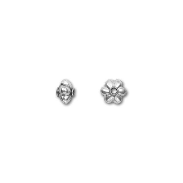 Small Flower-Shaped Bali Silver Bead