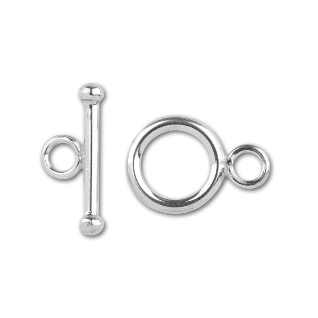 Bali Silver Small Round Toggle Clasp