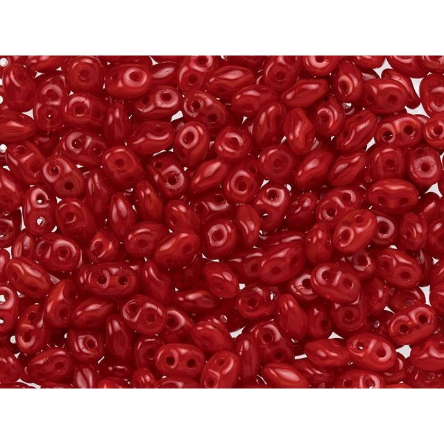 SuperDuo 2 x 5mm Cherry 2-Hole Seed Bead 2.5-Inch Tube