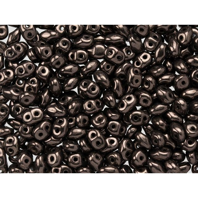 SuperDuo 2 x 5mm Chocolate Bronze 2-Hole Seed Bead 2.5-Inch Tube