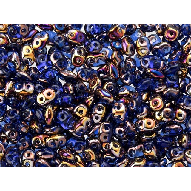 SuperDuo 2 x 5mm Sapphire Artemis 2-Hole Seed Bead 2.5-Inch Tube