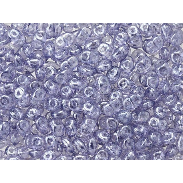 SuperDuo 2 x 5mm Tanzanite Luster 2-Hole Seed Bead 2.5-Inch Tube