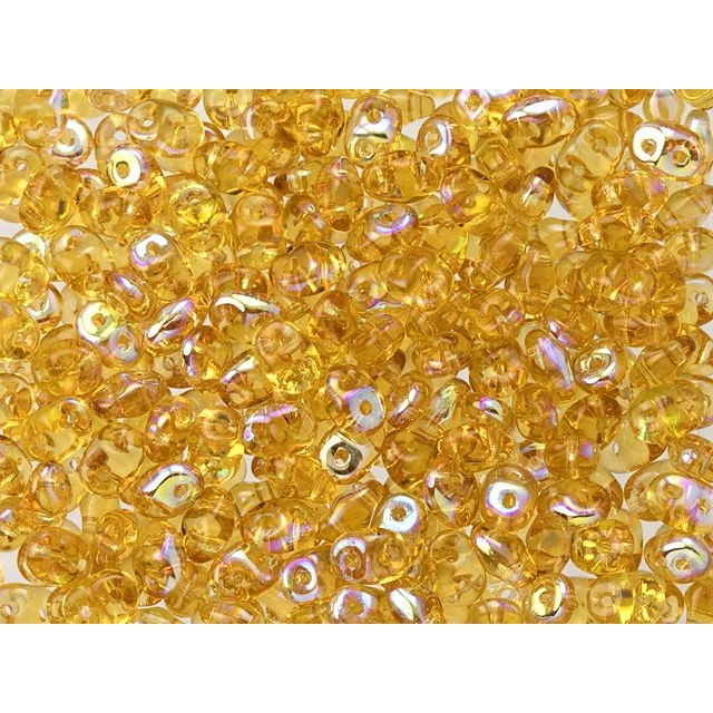 SuperDuo 2 x 5mm Topaz AB 2-Hole Seed Bead 2.5-Inch Tube