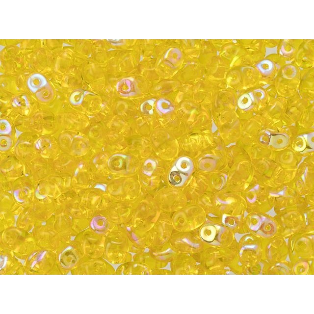 SuperDuo 2 x 5mm Jonquil AB 2-Hole Seed Bead 2.5-Inch Tube