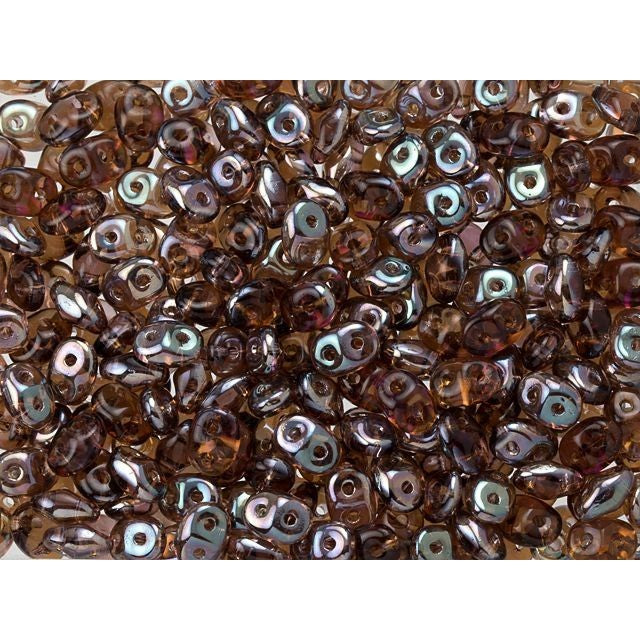 SuperDuo 2 x 5mm Amethyst Celsian 2-Hole Seed Bead 2.5-Inch Tube