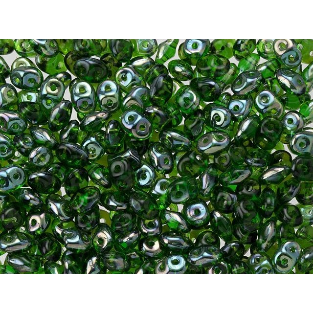 SuperDuo 2 x 5mm Chrysolite Celsian 2-Hole Seed Bead 2.5-Inch Tube