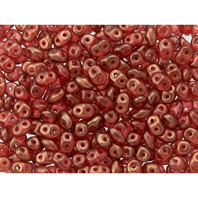 SuperDuo 2 x 5mm Cardinal Halo 2-Hole Seed Bead 2.5-Inch Tube