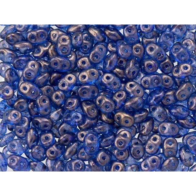 SuperDuo 2 x 5mm Ultramarine Halo 2-Hole Seed Bead 2.5-Inch Tube