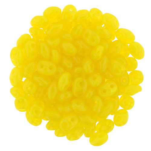 SuperDuo 2 x 5mm Milky Yellow 2-Hole Seed Bead 2.5-Inch Tube