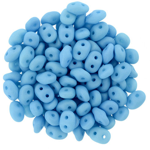 SuperDuo 2 x 5mm Saturated Neon Baby Blue 2-Hole Seed Bead 2.5-Inch Tube