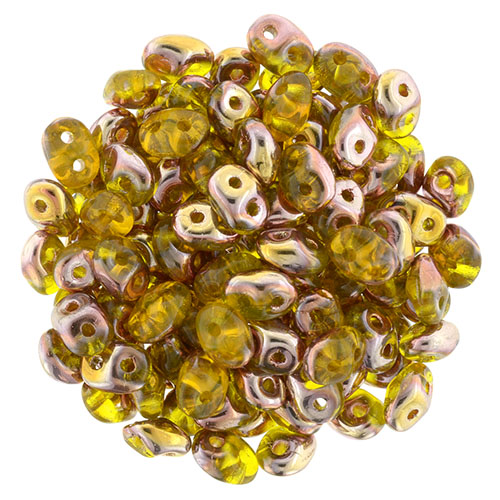 SuperDuo 2 x 5mm Apollo - Jonquil 2-Hole Seed Bead 2.5-Inch Tube