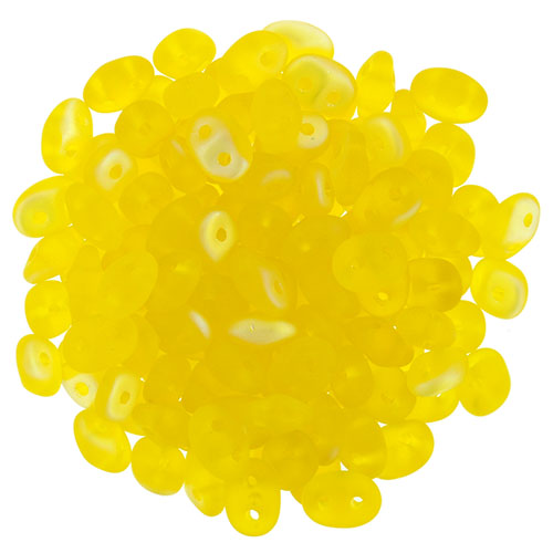 SuperDuo 2 x 5mm Matte - Jonquil AB 2-Hole Seed Bead 2.5-Inch Tube