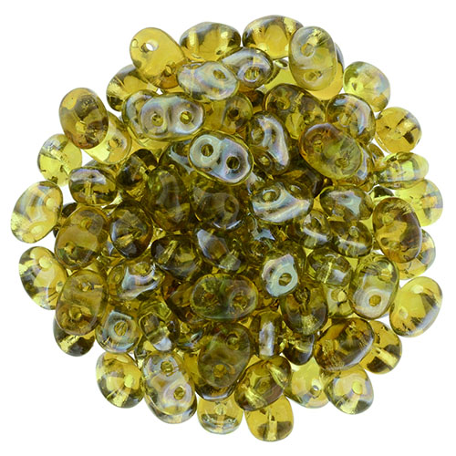 SuperDuo 2 x 5mm Olivine - Celsian 2-Hole Seed Bead 2.5-Inch Tube