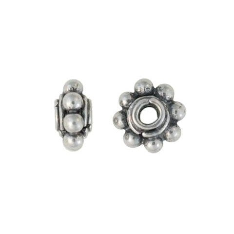 Bali Silver Granulated Spacer Beads