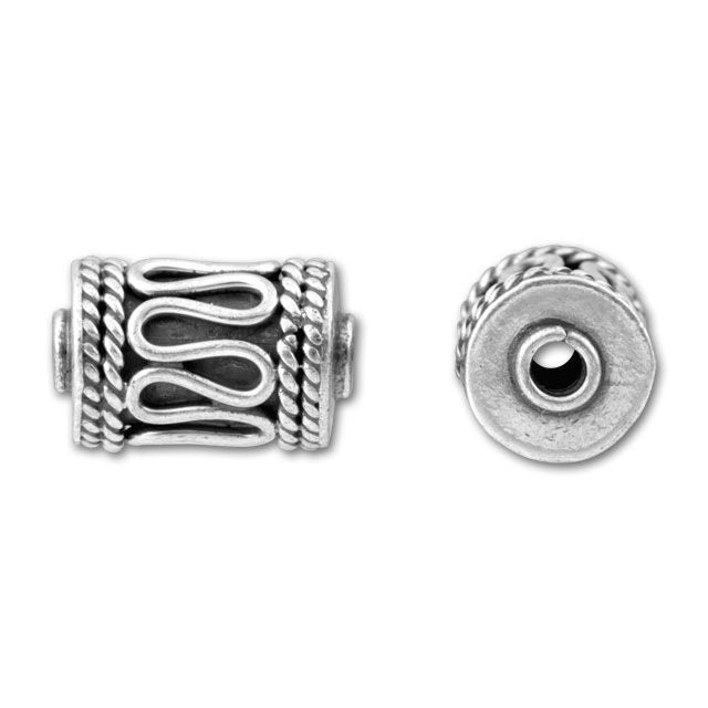 Sterling Silver Bali Cylinder Spacer Bead