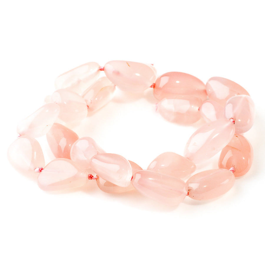 Pink Chalcedony Nugget 14-18mm - 15-16 Inch