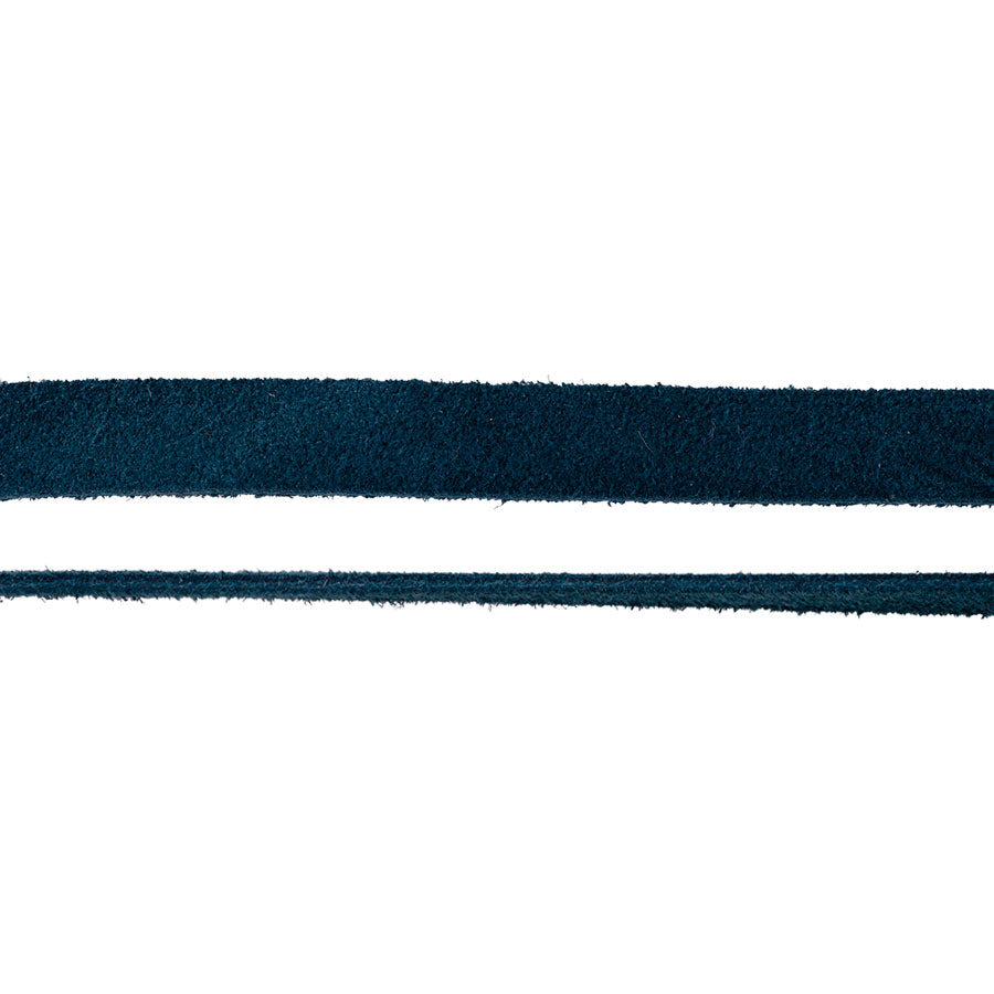 10mm Mediterranean Suede Leather - Dark Teal by the Inch