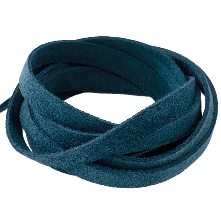 10mm Mediterranean Suede Leather - Dark Teal