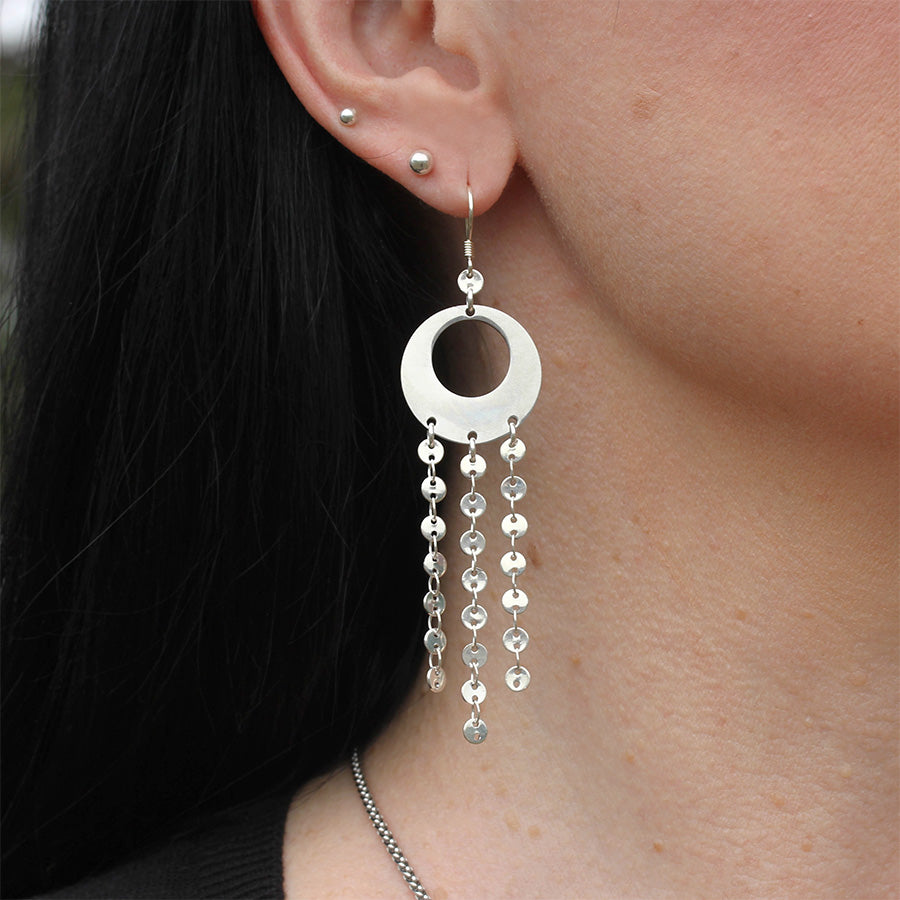 DIY Sun Shower Earrings - Silver