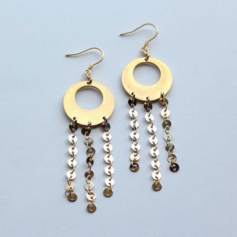 INSTRUCTIONS for DIY Sun Shower Earrings - Gold