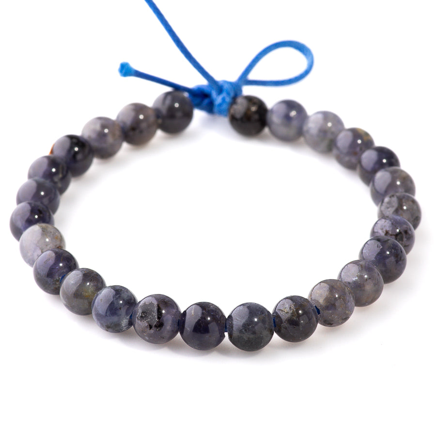 Iolite 8mm Round - Large Hole Beads