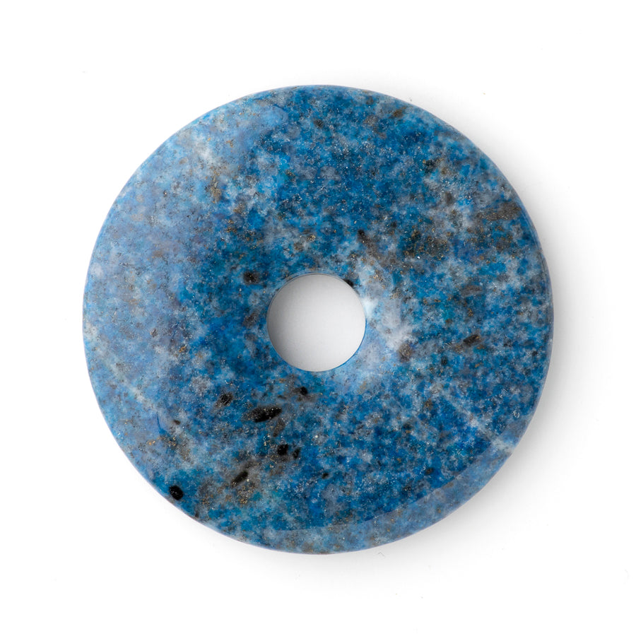 Lapis with Snowflake 50mm Donut - Pendant