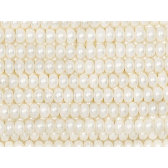 5.5-6mm White Button Freshwater Pearl Strand