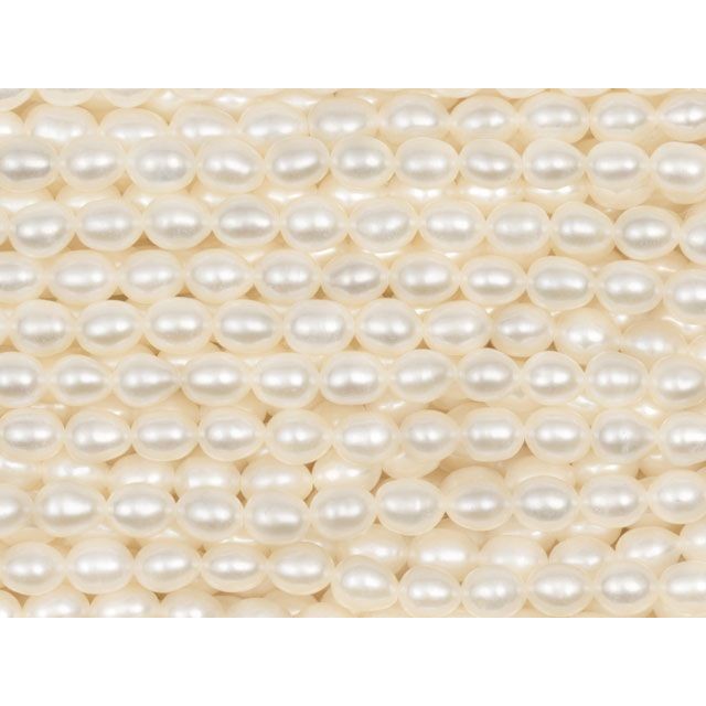 4.5-5mm White Rice Freshwater Pearl Strand