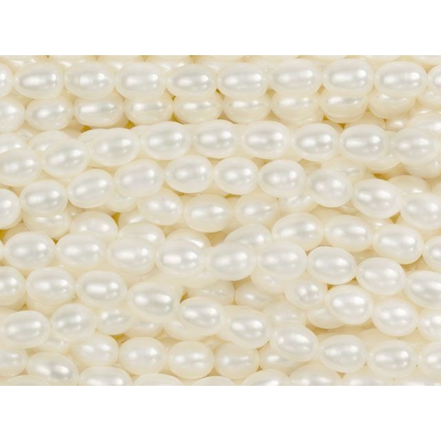 5.5-6mm White Rice Freshwater Pearl Strand