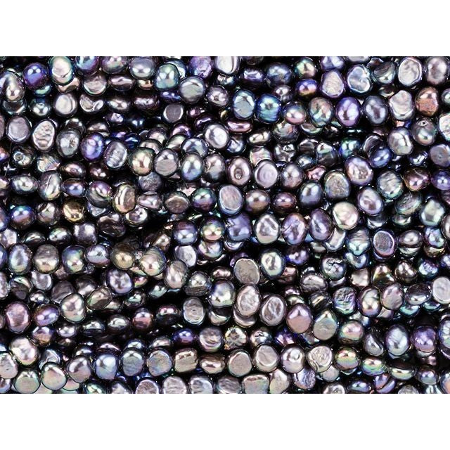 4-4.5mm Peacock Purple Nugget Freshwater Pearl Strand