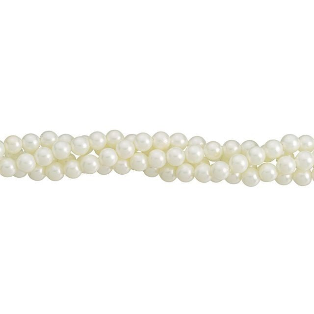 4mm Ivory Round Mother of Pearl Bead Strand