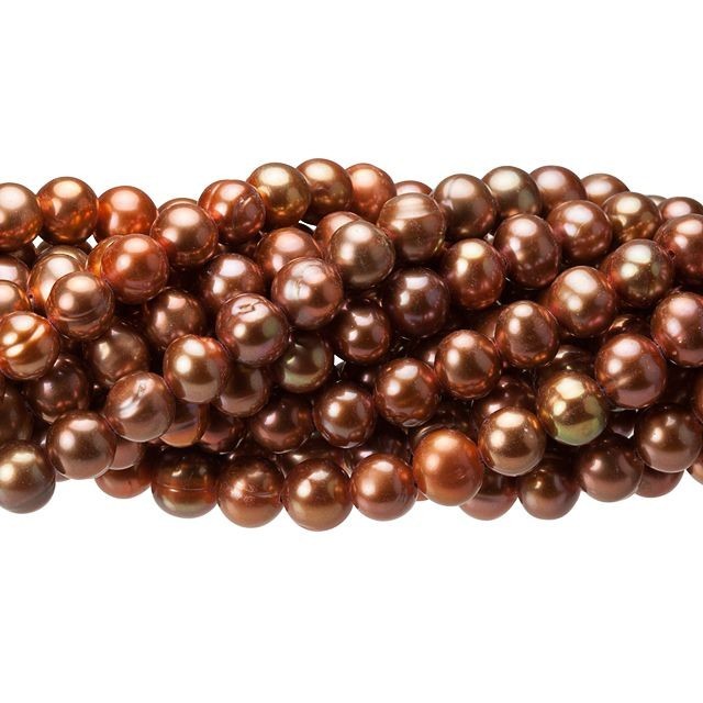 6-6.5mm Copper Potato Freshwater Pearl Strand