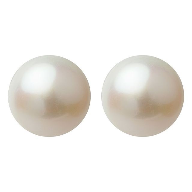 10.5-11mm Half-Drilled Freshwater Pearl Button (1 Pair)