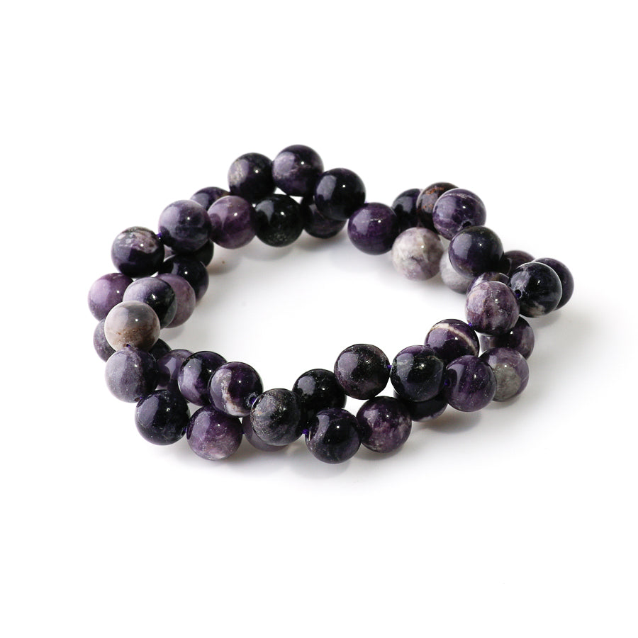 Purple Fluorite 8mm Round A Grade- 15-16 Inch