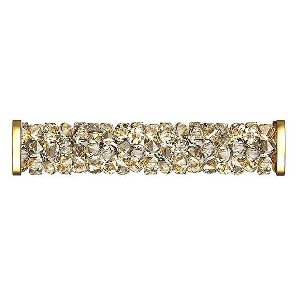 PRESTIGE 5950 30mm Crystal Golden Shadow Fine Rocks Tube Bead with Gold-Finish Ending