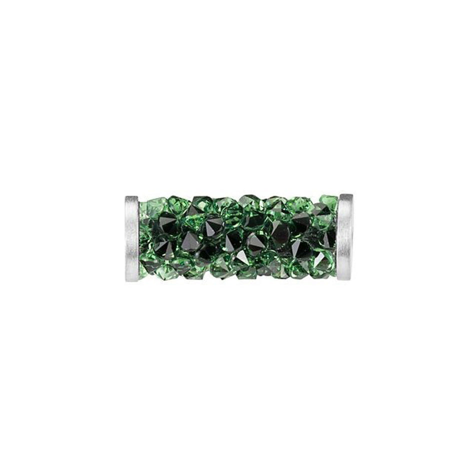 PRESTIGE 5950 15mm Erinite Fine Rocks Tube Bead with Stainless Steel Ending