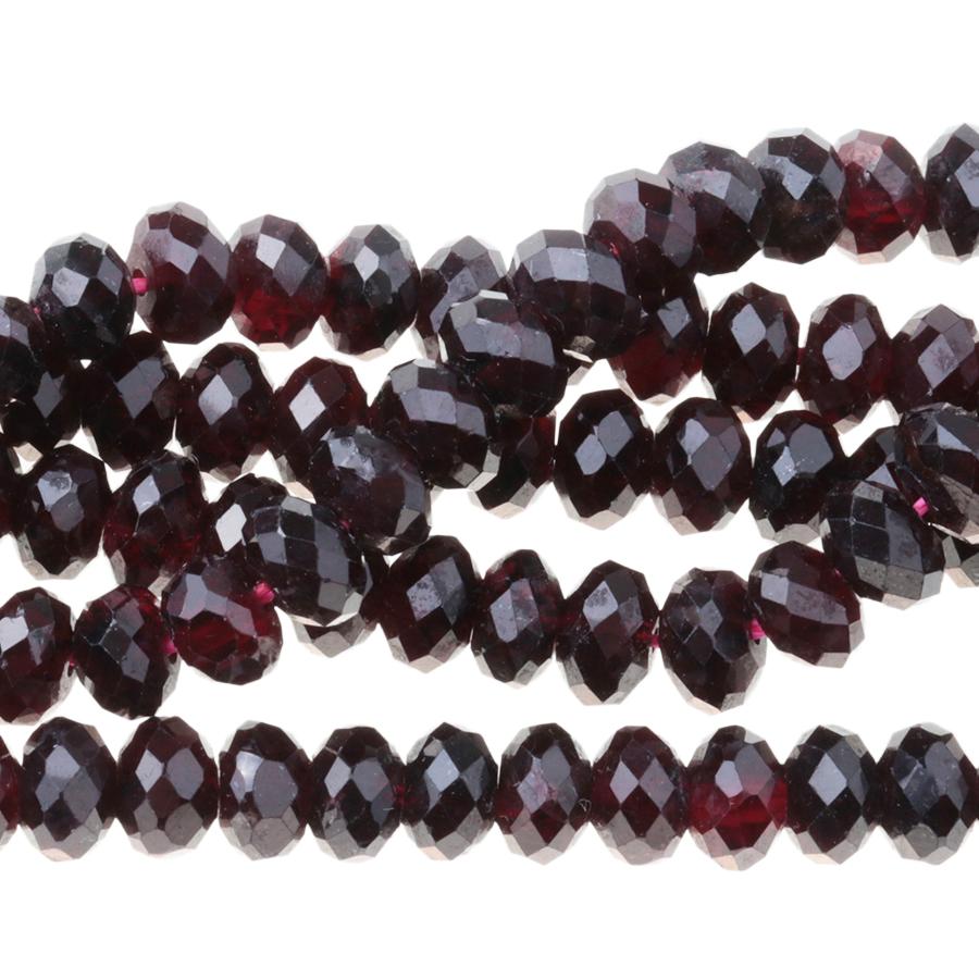 Red Garnet 4x6mm Faceted Rondelle - 15-16 Inch